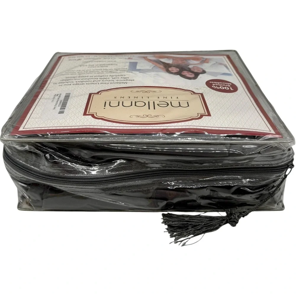 Mellanni 1800 Bed Sheet Set King Gray Brushed Microfiber‎ Deep Pocket New